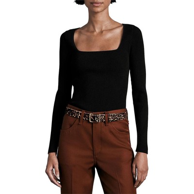 Женская приталенная рубашка Rag & Bone Asher черного цвета, пуловер, свитер-топ XS BHFO 6697