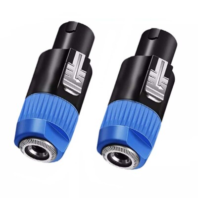 2pcs Speakon to 1/4'' Inch Connector Pro Speak-On Male to 1/4 Female Plug Adapter