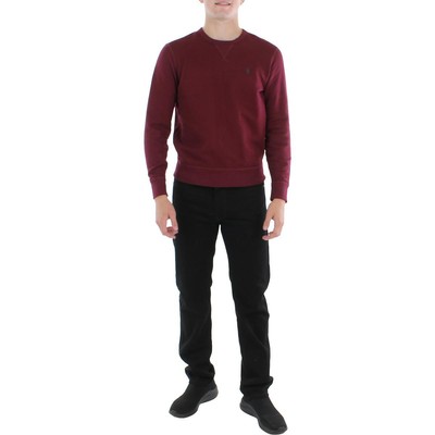 

Мужской красный флисовый пуловер с круглым вырезом Polo Ralph Lauren  BHFO 7063
