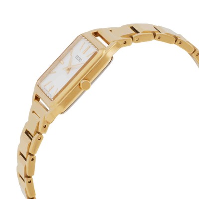 Pre-owned Seiko Essentials Quartz Gold Dial Ladies Watch Swr078