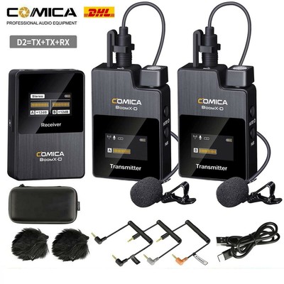 Comica BoomX-D D2 2.4G Wireless Lavalier Microphone System for DSLR