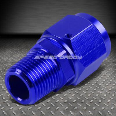 8-НАРУЖНЫЙ РАСТРУБ НА 1/2 NPT НАРУЖНЫЙ СИНИЙ АЛЮМИНИЕВЫЙ РЕДУКТОР С B-ОБРАЗНОЙ ГАЙКОЙ, ПОВОРОТНЫЙ ФИТИНГ