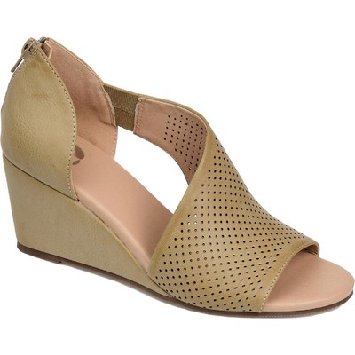 Journee Collection Womens Aretha Taupe Wedge Heels 9 Wide (C,D,W) BHFO 7725
