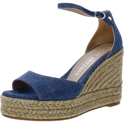 

Женские сандалии на танкетке Stuart Weitzman Nudist Curve 9.5 Medium (B,M) 3607, Джинса
