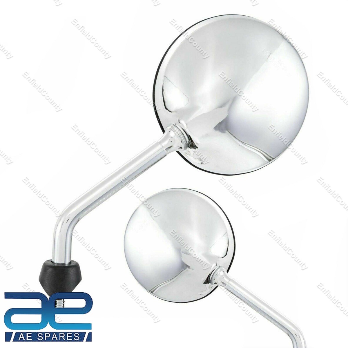 Side Mirrors Short Chrome for Vespa LX 50 and LX 150 Scooter 