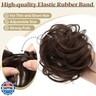 CJL HAIR 2PCs Small Cute Messy Bun Hair Piece for Thin Hair Women Girl Mini Synthetic Curly Bun Scrunchies Updo Hairpieces for Kids Dark Chocolate