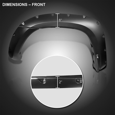 Fits 2005-2011 Toyota Tacoma 6' Smooth Pocket Rivet Style Bolt On Fender Flares