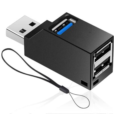 High Speed 3 Port USB 2.0 Multi HUB Splitter Expansion Desktop PC Laptop Adapter