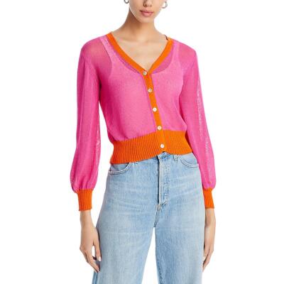 Jumper 1234 Womens Crop Buttons V-Neck Cardigan Sweater BHFO 7485