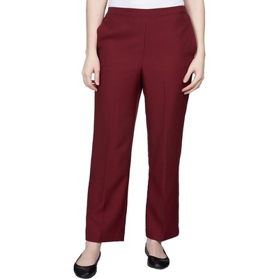 Alfred Dunner Женские красные текстурированные брюки прямого кроя Petites 18P BHFO 2040
