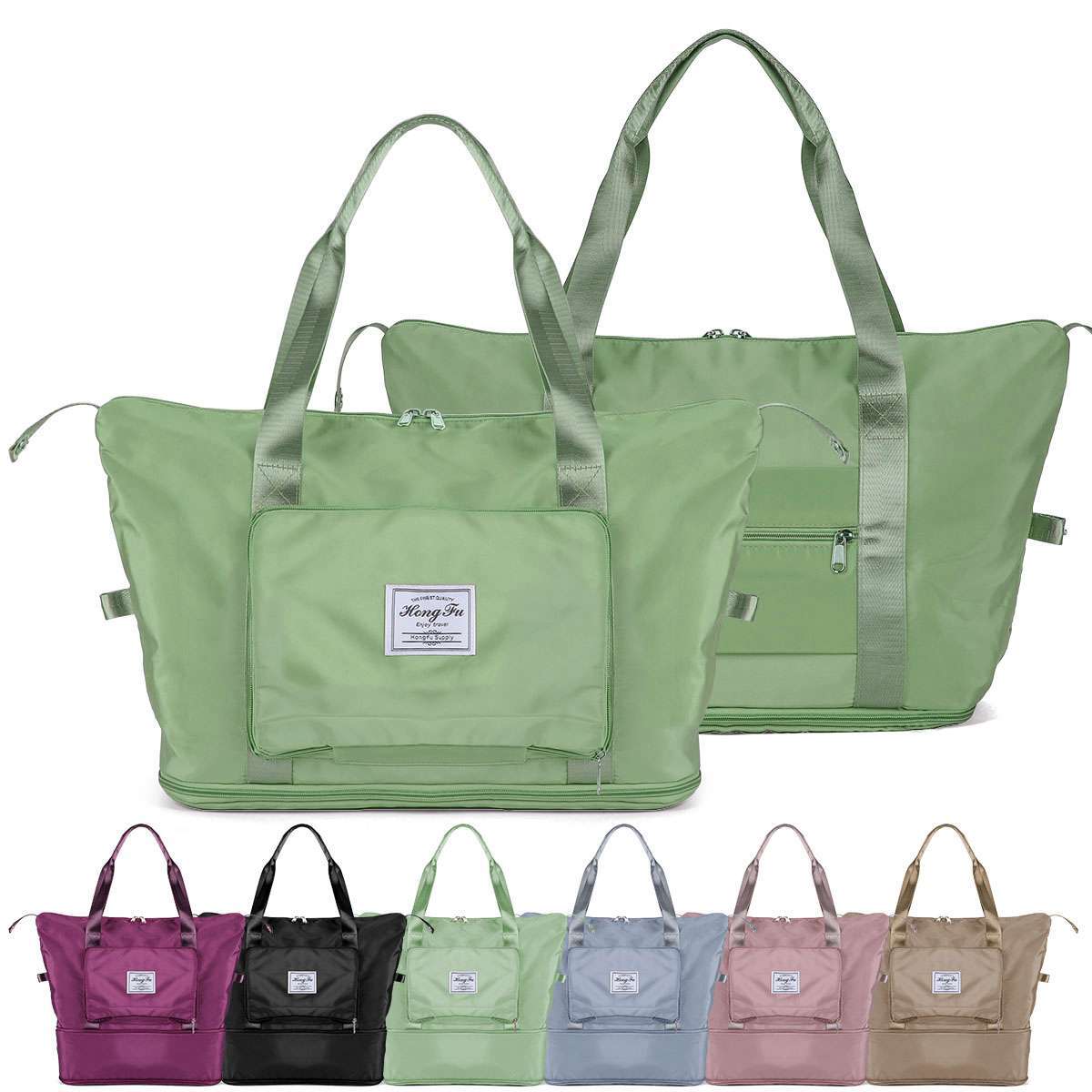 Womens Travel Gym Bag Tote Large Capacity Folding Duffel Wee