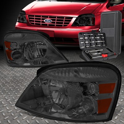 ДЛЯ 04-07 FORD FREESTAR ДЫМЧАТЫЙ КОРПУС ЯНТАРНЫХ ФАР SDIE + НАБОР ИНСТРУМЕНТОВ