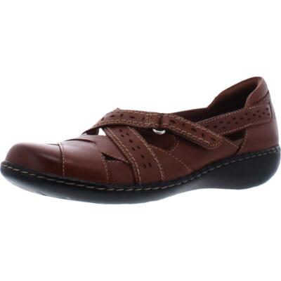 

Женские туфли на плоской подошве Clarks Ashland Spin Q Tan Leather Flats 11 Narrow (AA,N) BHFO 4700