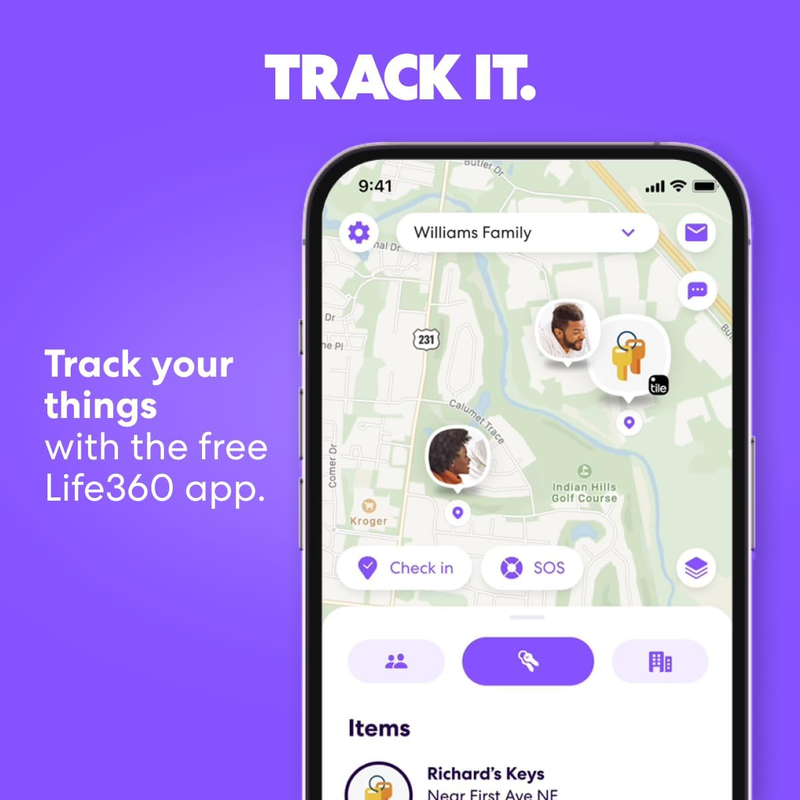 by Life360 Mate - Bluetooth Tracker, Keys Finder and Item Locator for Keys, Bags