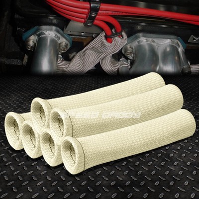 X6 6 ВЫСОКОТЕМПЕРАТУРНЫЙ ЭКРАН БЕЛЫЙ ПРОВОД СВЕЧИ ЗАЖИГАНИЯ ДВИГАТЕЛЯ ЗАЩИТНАЯ КРЫШКА БАГАЖНИКА