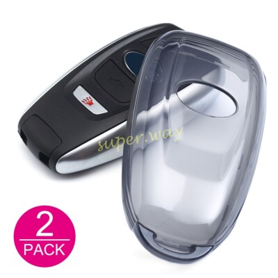 2x Transparent Black Car Key Case Cover For Subaru Forester BRZ WRX Impreza XV