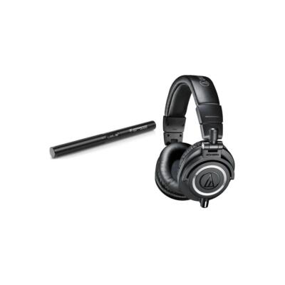 Микрофон-пушка Sennheiser MKE 600 В КОМПЛЕКТЕ с мониторными наушниками ATH-M50x Pro