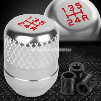 УНИВЕРСАЛЬНАЯ 42-МИЛЛИМЕТРОВАЯ ГОНОЧНАЯ МЕХАНИЧЕСКАЯ 5-СТУПЕНЧАТАЯ РУЧКА ПЕРЕКЛЮЧЕНИЯ ПЕРЕДАЧ MT С СЕТКОЙ В СТИЛЕ JDM СЕРЕБРИСТОГО ЦВЕТА