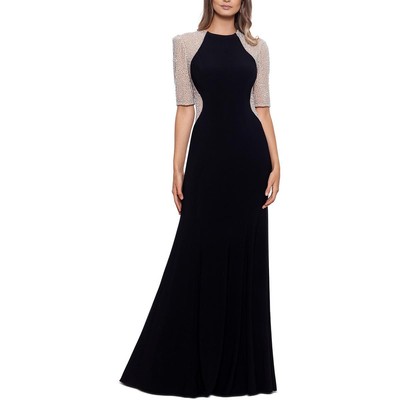 Женское черное вечернее платье Xscape с украшениями 14 BHFO 4355