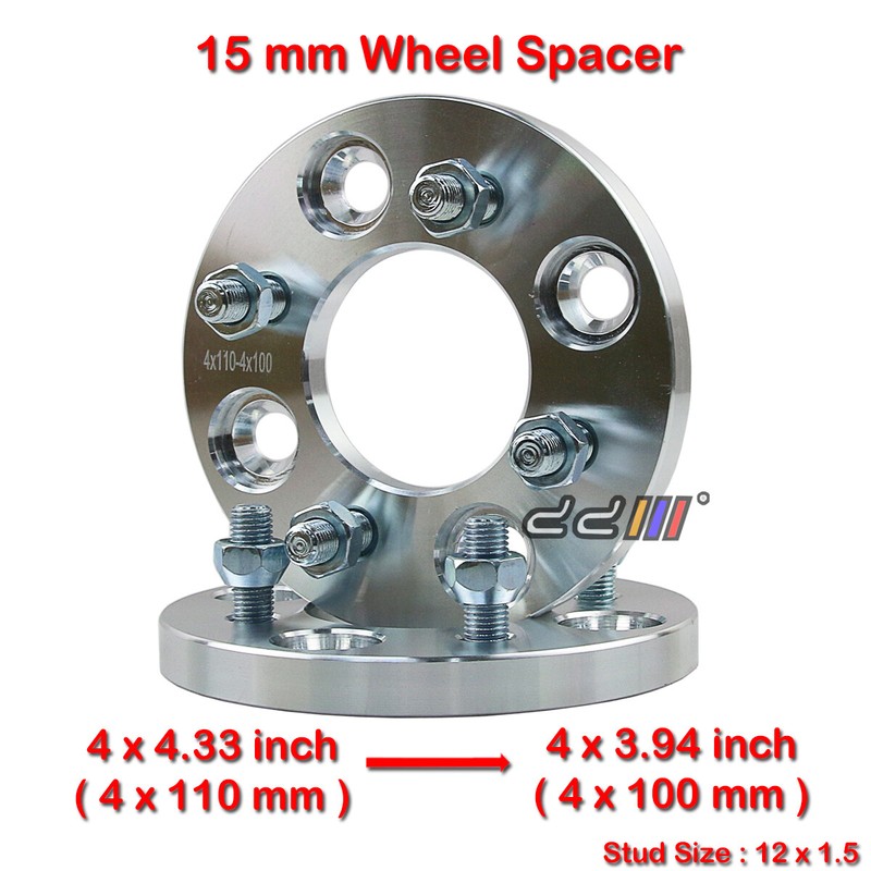 2pcs 15 12x1.5 4x110 to 4x100 Wheel Spacer For Daihatsu Mira L200 L500