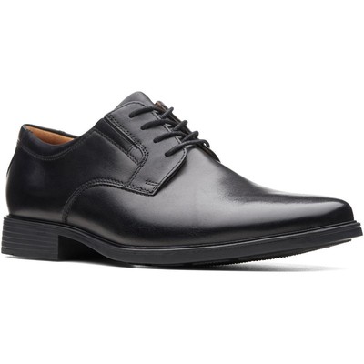 

Обувь Clarks Mens Tilden Plain Black Leather Oxfords 11.5 Medium (D) BHFO 3054