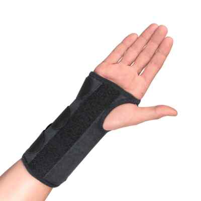 Deroyal Pro Wrist Splint Black 8 in Right Small D-Ring Closure REF 1133RSPP S2S