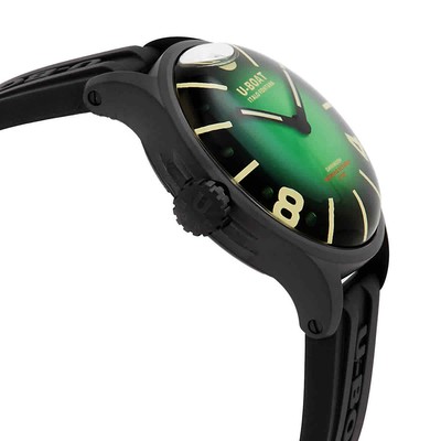 Pre-owned U-boat Lefty Darkmoon Quartz Green Dial Men's Watch 8698