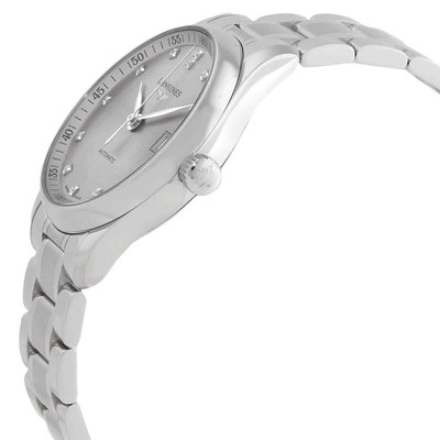 Pre-owned Longines Master Automatic Diamond Brown Dial Ladies Watch L2.357.4.07.6