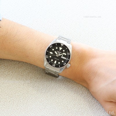 Pre-owned Seiko 5 Sports Sbsa225 Black Automatic Mechanical Diver Men's Watch In Box