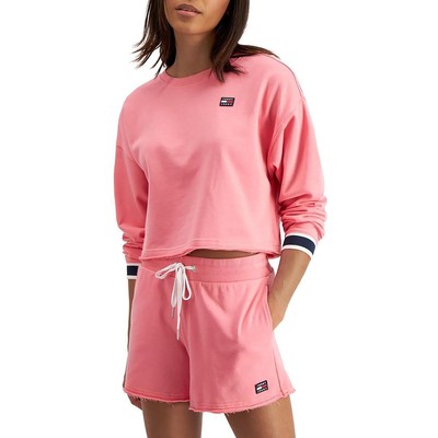 

Tommy Jeans Женский розовый укороченный свитшот из французской махровой ткани Shell  BHFO 5258, Confetti