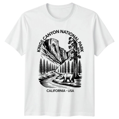Kings Canyon National Park California USA Mens Tee Womens T-Shirt Graphic