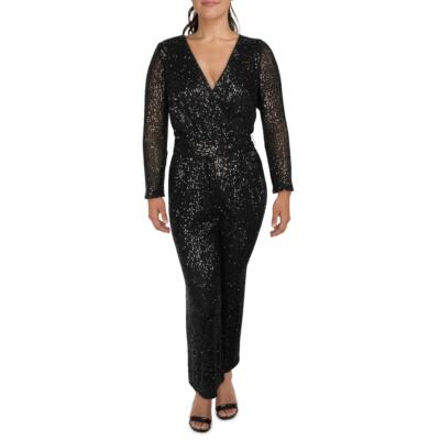 

Женский черный комбинезон для вечеринок с поясом и поясом Eliza J Plus  BHFO 7874