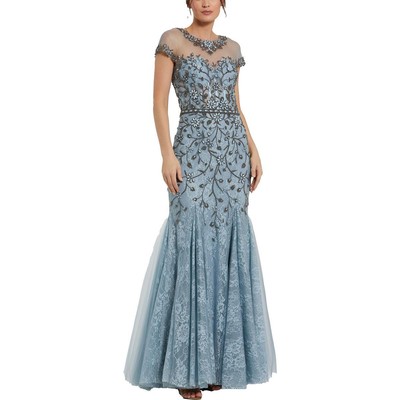 Mac Duggal Womens Lace Embellished Formal Evening Dress Gown BHFO 4133