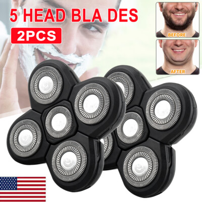 2Pcs 5 Head Blade Beard Shaving Cutter Replacement For Electric Razor Shaver US
