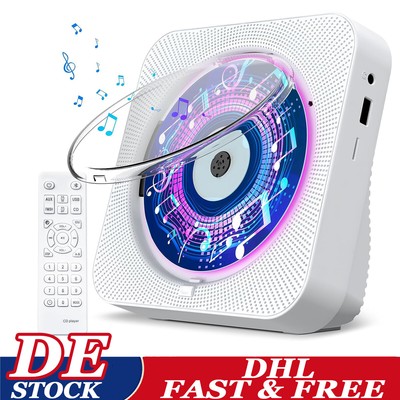 Weihnachtsgeschenk Tragbarer CD Player Bluetooth eingebauten HiFi Lautsprechern