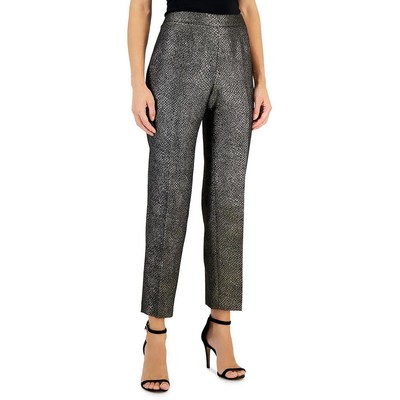 Женские укороченные брюки до щиколоток из черной фольги Kasper Womens 8 BHFO 3493