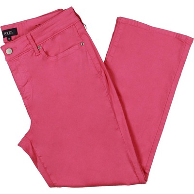 

Женские розовые прямые джинсы до щиколотки со средней посадкой NYDJ  BHFO 1861, Pink peony