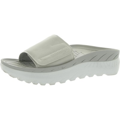Vionic Womens Rejuvenate Peep-Toe Adjustable Slide Sandals Shoes BHFO 4942