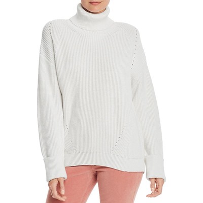 

Женский свитер с высоким воротником из хлопка Aleck цвета слоновой кости Joie  BHFO 6903, Aged white