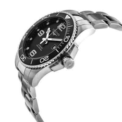 Pre-owned Longines Hydroconquest Automatic Black Ceramic Bezel 43 Mm Men's Watch L37824566