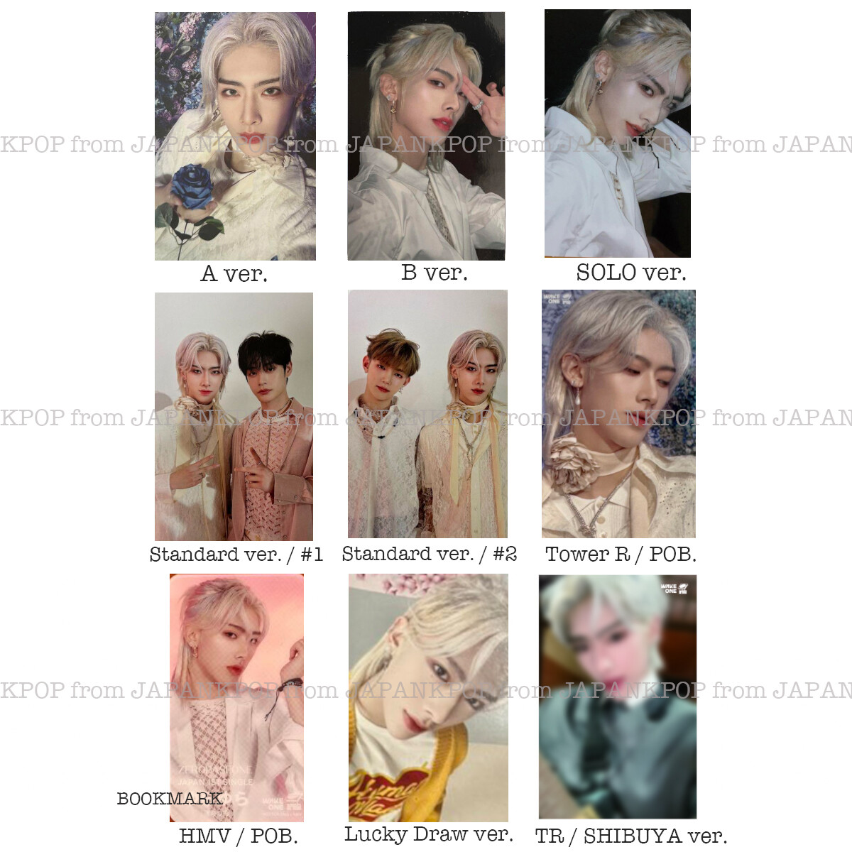 タレントカード ZB1 RICKY ZEROSE ZONE Day1+Day2 SET ZEROBASEONE RICKY ZB1 YOUTH IN THE SHADE official Photo card