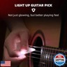 Domofa Sparkling Guitar Pick LED Light Up Guitar Pick Enhanced Stage Performance for Guitar Player (White)