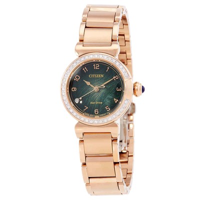 Pre-owned Citizen Eco-drive L Mae Diamond Ladies Watch Em1123-62x