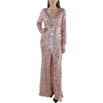 Женское вечернее платье Mac Duggal с розовыми украшениями, 8 BHFO 7850