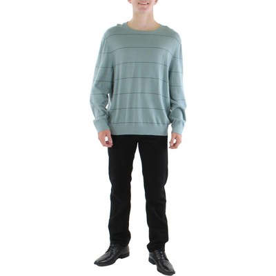 

Мужской пуловер с круглым вырезом в синюю полоску Calvin Klein  BHFO 1331, Supima cotton