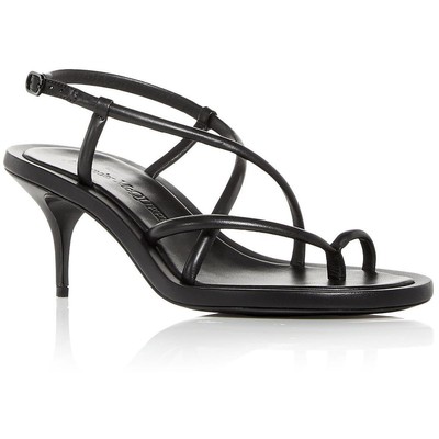 

Женские черные сандалии Alexander McQueen с ремешками, ширина 37 (C,D,W) BHFO 3327, Черный