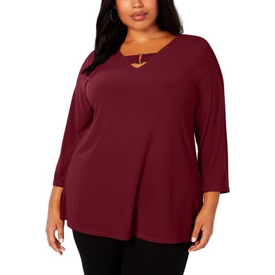 Женская фиолетовая блузка Alfani с глубоким вырезом-каплевидный вырез на ночь, топ плюс 3X BHFO 1763