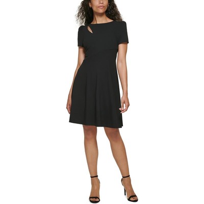 

Женское вечернее мини-платье с расклешенной юбкой DKNY Petites BHFO 5796, Черный