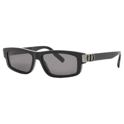 Pre-owned Dior Smoke Rectangular Men's Sunglasses Cd Icon S2i 14a0 Dm40123i 01a 55 In Gray