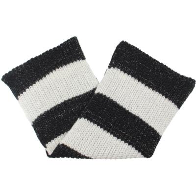 

Коллекция Eighteen Womens B/W Striped Metallic Rectangle Scarf O/S BHFO 0503, Black/white